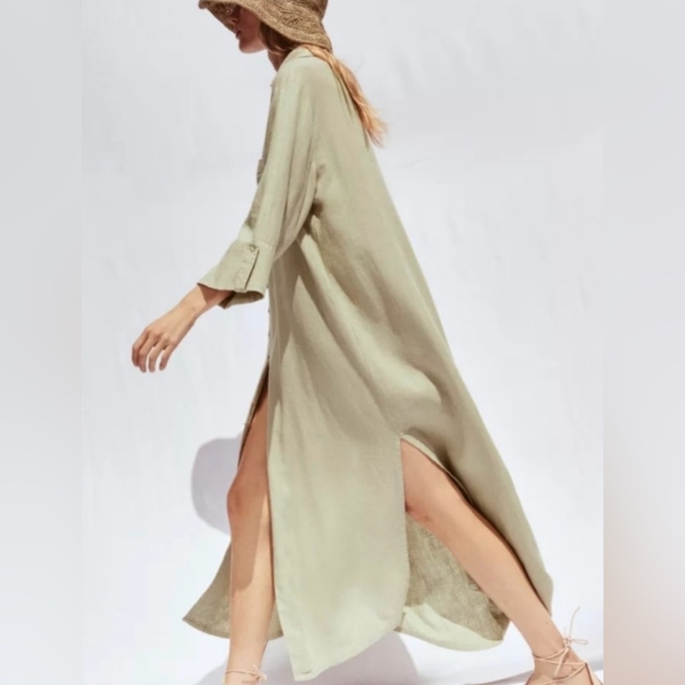 ZARA LINEN SHIRT DRESS
Color : LIGHT KHAKI * Size : S - Picture 4 of 8